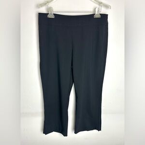 Akris Punto Pants Women’s 12 Black 100% Wool Trouser Straight Leg Ankle Office